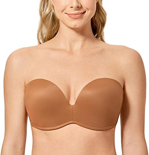 Strapless Bra Plunge, Nutmeg Brown