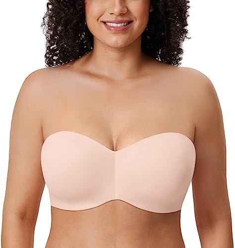 Strapless Minimizer Plus Size Bras, Apricot Pink