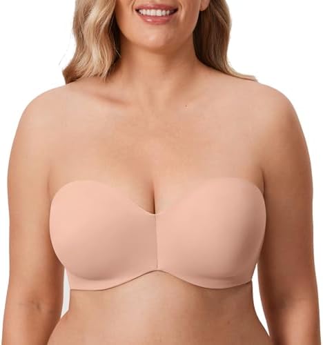 Strapless Minimizer Plus Size Bras, Blush Beige