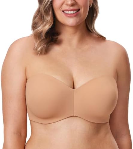 Strapless Unlined Minimizer Bras, Barely Buff
