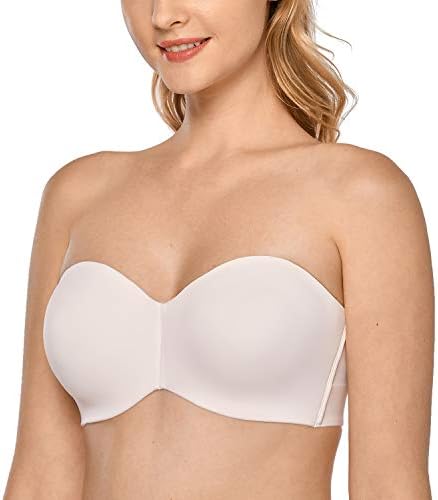 Strapless Unlined Minimizer Bras, Rose White