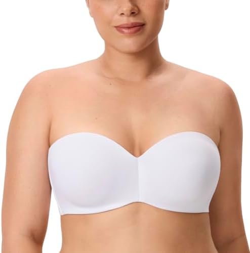 Strapless Unlined Minimizer Bras, White