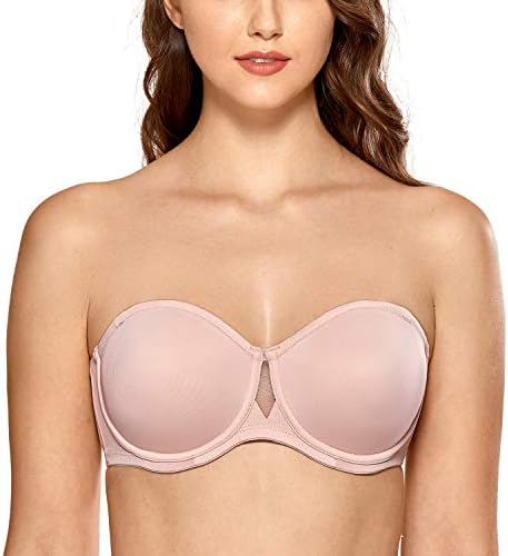 Underwire Non Padded Seamless Strapless Bra, Gentle Rose