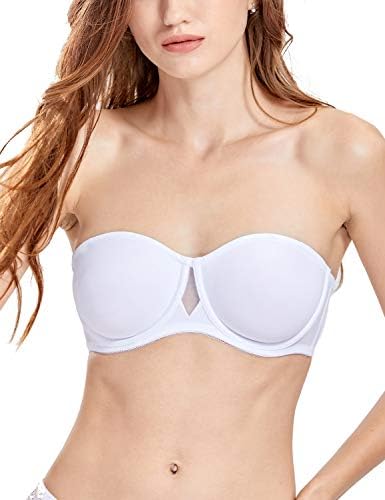Underwire Non Padded Seamless Strapless Bra, White