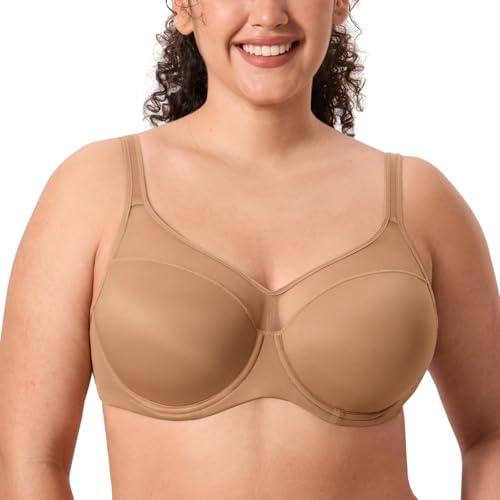 Underwire Padded Full Coverage Bras, Gravel Beige
