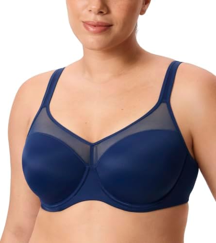Underwire Padded Full Coverage Bras, Nightfall Blue