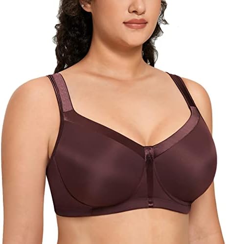 Wireless Bra Support Plus Size Full Coverage, Marron