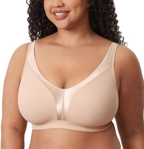 Wireless Plus Size Bras, Beige