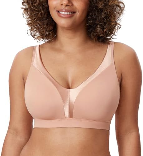 Wireless Plus Size Bras, Blush Beige