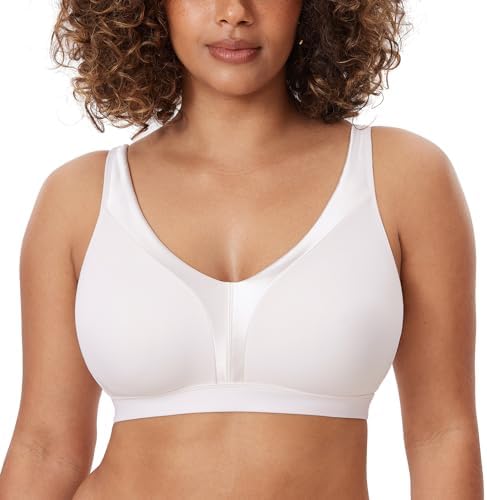 Wireless Plus Size Bras, Coconut White
