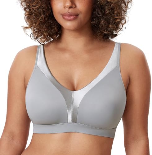 Wireless Plus Size Bras, Quantum Grey