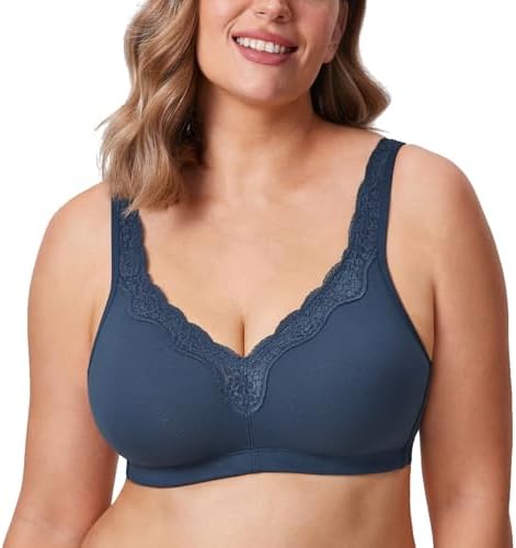 Wireless Plus Size Cotton Bras, Sargasso